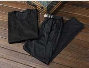 Quần jean Versace áo Versace Đàn ông đàn ông áp đảo cổ tay đen mới Tops t -Shirt Short 2 set_ Versace Versace_ Thương hiệu giá rẻ 
