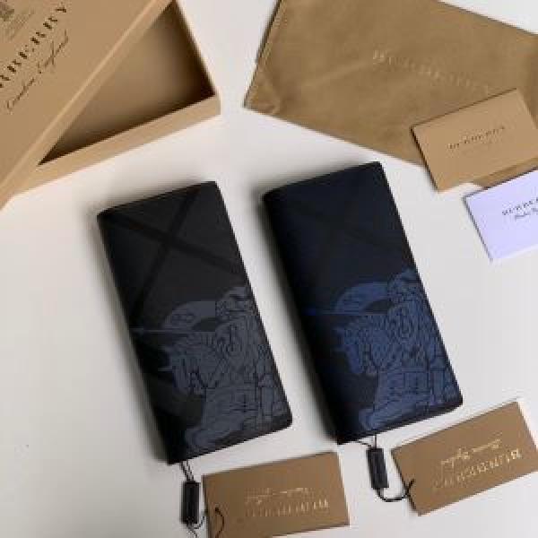 Burberry Burberry Wallet/Wallet 2 Màu sắc 2019 Mùa xuân/Mùa hè tuyệt vời Xu hướng mùa xuân/mùa hè!