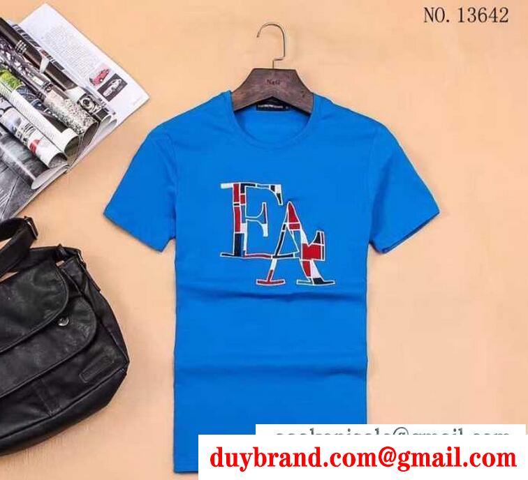 世界一流のARMANI アルマーニtシャツ新作 4色可選 春夏コレクションセール半袖tシャツ