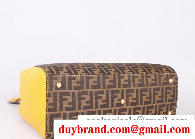フェンディ バッグ ピーカブー fendi 人気セール高品質なレディースハンドバッグ ズッキーノ イエロー