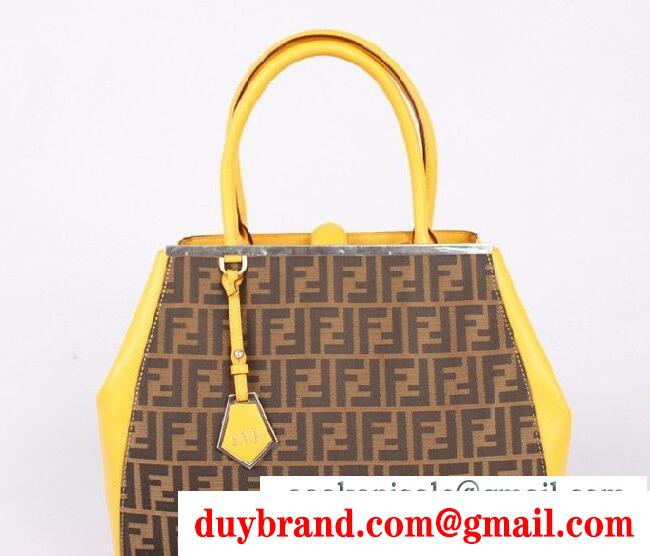 フェンディ バッグ ピーカブー fendi 人気セール高品質なレディースハンドバッグ ズッキーノ イエロー
