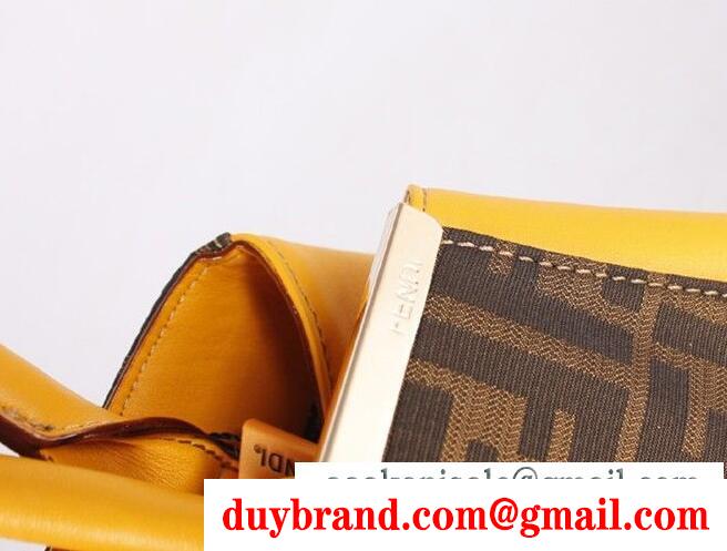 フェンディ バッグ ピーカブー fendi 人気セール高品質なレディースハンドバッグ ズッキーノ イエロー