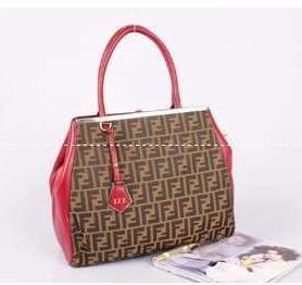 Bán phổ biến Red Fendi Bag Fendi Ladies Túi xách Zucchino_fendi Fendi_ Thương hiệu giá rẻ (Lớp lớn nhất của )