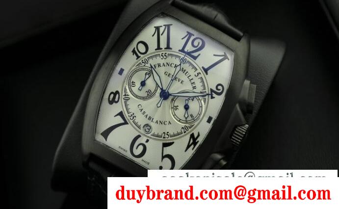 FRANCK muller フランクミュラー トノウカーベックス アイアンクロコ 8880cc 数字と日付表示の自動巻き ブラックレザー お買い得なメンズウォッチ