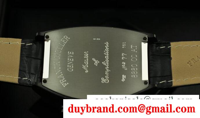 FRANCK muller フランクミュラー トノウカーベックス アイアンクロコ 8880cc 数字と日付表示の自動巻き ブラックレザー お買い得なメンズウォッチ