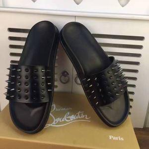 Giày Christian Lubutan mát mẻ Dép nam Pike Âm thanh Bể tắm biển Christian Louboutin