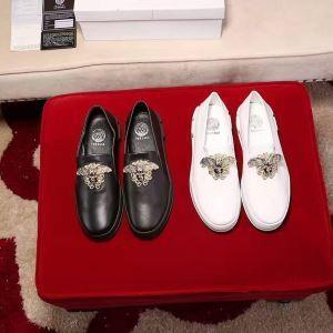 Hàng sang trọng và lọc giày snecer da chính hãng Versace đặt hàng giày moccasin giày 2 màu sắc 2 màu sắc