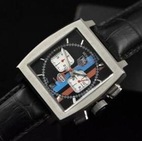Tag Heuer Taghoier Monaco Croislaf Cal12 Calibur 12 Steve McQueen CAW2111FC6183 Đàn ông nổi tiếng cổ điển Đồng hồ da đen _ Taghoier Tag Heuer_ Thương hiệu giá rẻ 