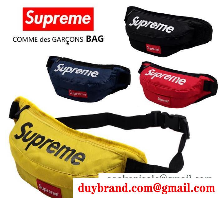 シュプリーム バッグ コーデ お得大人気なウエストバッグ supreme メンズ ボディバッグ イエロー ブラック ブルー ローズレッドの4色選択