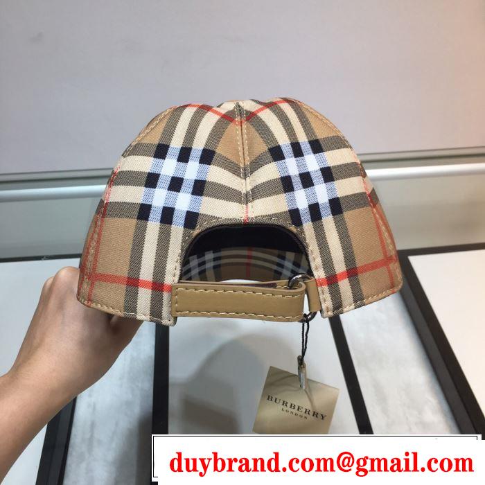 バーバリー BURBERRY ベースボールキャップ クラシカルな雰囲気 2019年春夏のトレンドアイテム
