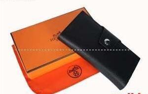 Hermes Wallet Ladies Dogon dài khung bạc màu đen togo A khắc Bakusho Hermes 2 -Fold Long Wallet_RMes Hermes_ Thương hiệu giá rẻ (Lớp lớn nhất của )