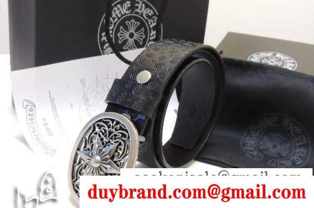 クロムハーツ ベルトループ chrome hearts クラシック オーバル スター バックル シルバー ブラック ベルト 超激得限定セール