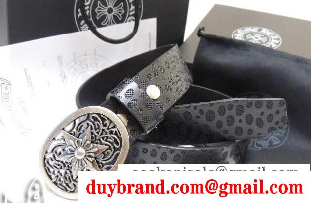 クロムハーツ ベルトループ chrome hearts クラシック オーバル スター バックル シルバー ブラック ベルト 超激得限定セール