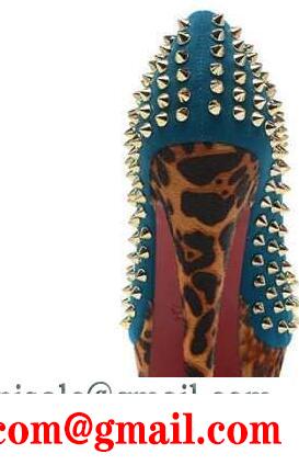 お得セール クリスチャンルブタン パンプス 履き心地が良い christian louboutin スパイクスタッズヒール エナメル グラデーション ブルー レディース