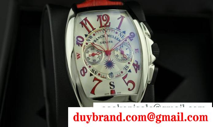 レッド 数字 デイト表示 超激得大人気なフランクミュラー 時計 メンズ franck muller レディースウォッチ