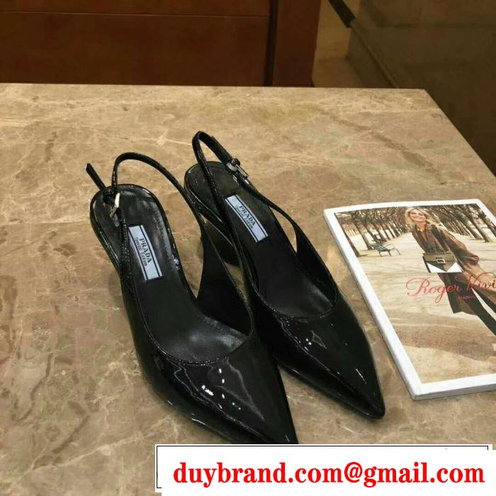 今っぽく新作アイテム 2019春夏も引き続きトレンド プラダ PRADA ハイヒール 2色可選