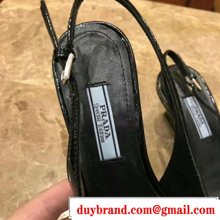 今っぽく新作アイテム 2019春夏も引き続きトレンド プラダ PRADA ハイヒール 2色可選