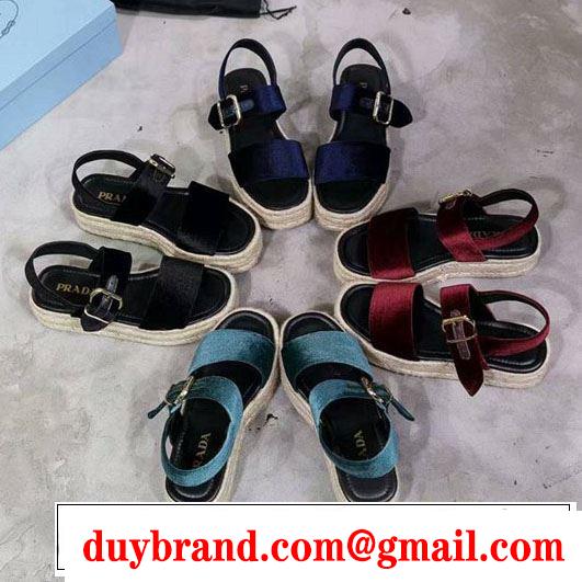 夏に良く似合うちょっと新品 プラダ PRADA サンダル 4色可選 2019春夏人気トレンドアイテム