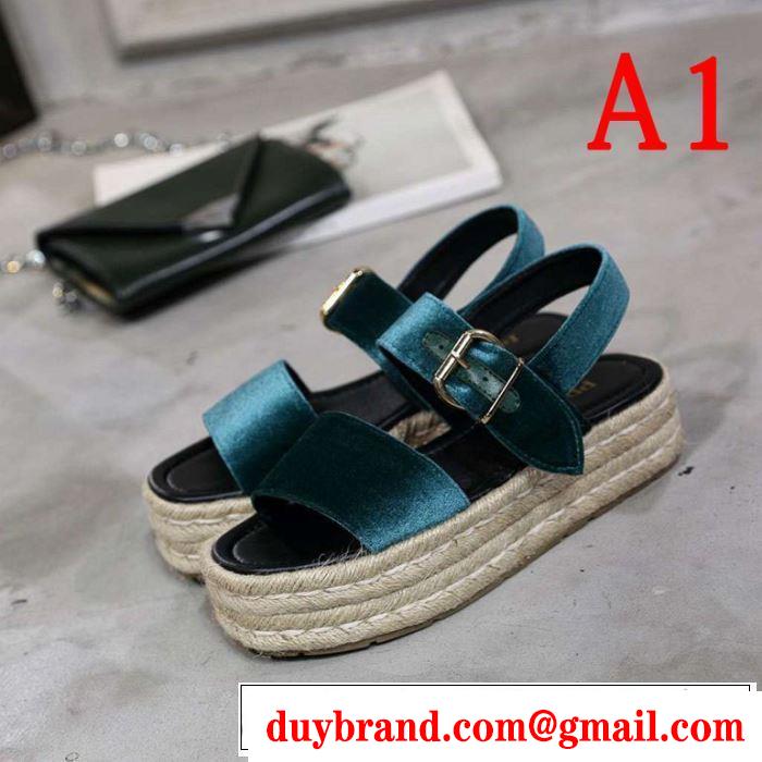 夏に良く似合うちょっと新品 プラダ PRADA サンダル 4色可選 2019春夏人気トレンドアイテム