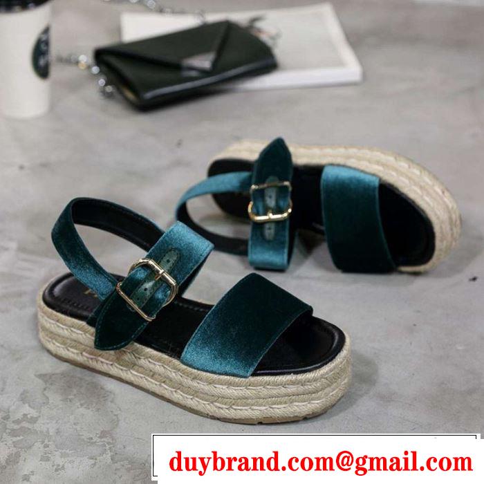 夏に良く似合うちょっと新品 プラダ PRADA サンダル 4色可選 2019春夏人気トレンドアイテム