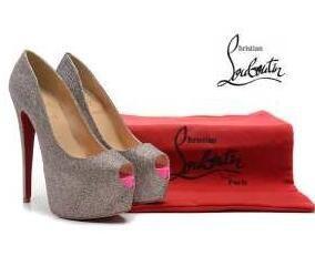 Christian Lubitin Pikapikara Bạc Christian Louboutin Ladies Bơm gót chân cao _Ristian Louboutin_ Thương hiệu giá rẻ (lớn nhất )