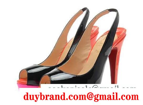 ルブタン 偽物 厚底靴 脚長 ハイヒール 結婚式 christian louboutin レディース パンプス ブラック x ローズレッド