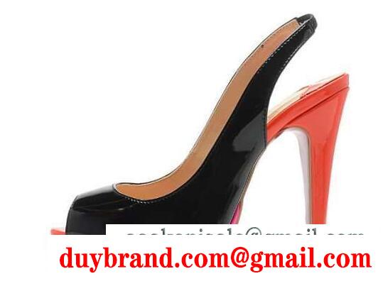 ルブタン 偽物 厚底靴 脚長 ハイヒール 結婚式 christian louboutin レディース パンプス ブラック x ローズレッド