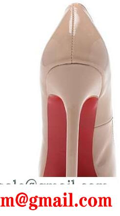 レディース christian louboutin クリスチャン ルブタン ポインテッドトゥ パンプス ベージュ ヒール高さ約10cm