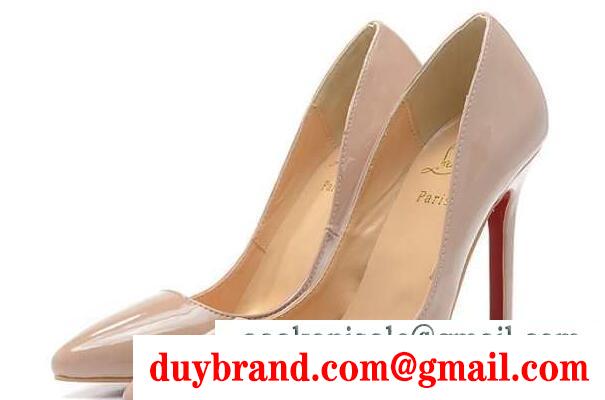 レディース christian louboutin クリスチャン ルブタン ポインテッドトゥ パンプス ベージュ ヒール高さ約10cm