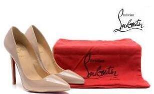 Ladies Christian Louboutin Christian Louboutin chỉ ngón chân Bắc độ cao gót màu be khoảng 10cm_christian Lubutan Christian Louboutin_ Thương hiệu giá rẻ 