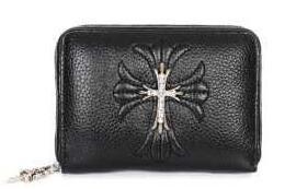 Đảm bảo chất lượng vụ nổ Chrome Hearts Chrome trái tim nhỏ gọn ví bạc chéo da X SV925 da chính hãng Black_krom Hearts Chrome Hearts_ Thương hiệu giá rẻ 