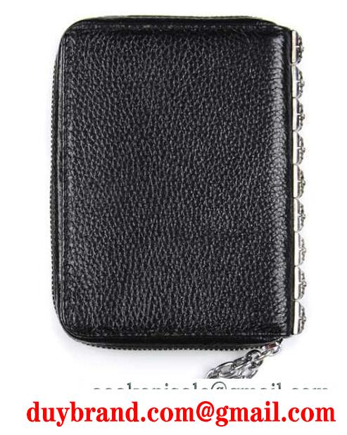 超激得大人気なCHROME hearts クロムハーツ 財布 ジッパーチェンジパース 3×4 ブラック ミディアムレザー
