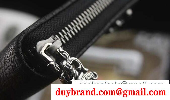 超激得高品質なCHROME hearts クロム ハーツ 財布 コピー ブラック レディース メンズ用 クロスロゴ ロングウォレット