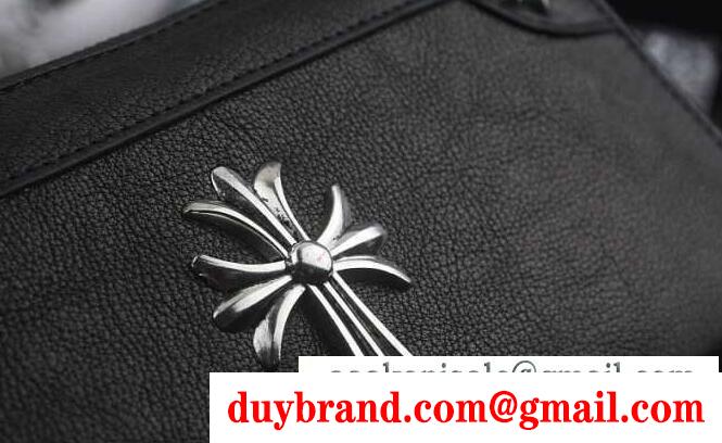 超激得高品質なCHROME hearts クロム ハーツ 財布 コピー ブラック レディース メンズ用 クロスロゴ ロングウォレット