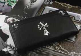 Siêu chất lượng tuyệt vời Chrome Hearts Wallet Black Ladies nam Crosslog Long Wallet_ Chrome Hearts Chrome Hearts_ Thương hiệu giá rẻ 