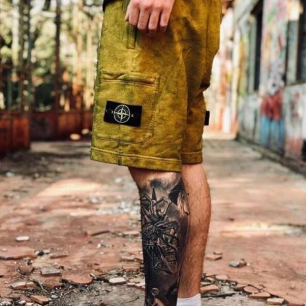 Làm mới bình thường phổ biến tối cao X Đảo đá 19SS Sweatshort 3 -Molored Chinopan Xu hướng các mặt hàng tiêu chuẩn