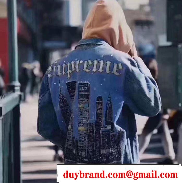 すっきりした印象に Sup 19SS Supreme New York Jacketおしゃれ上級者に挑戦  2色可選 デニムジャケット
