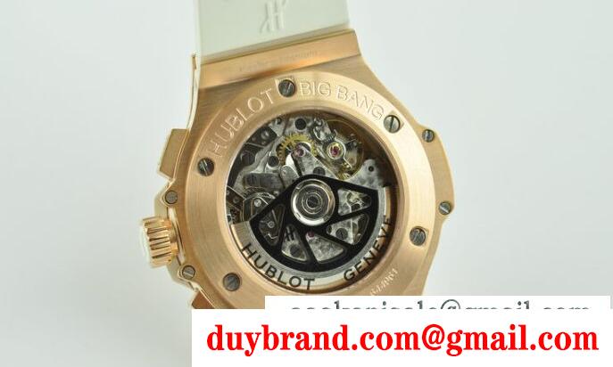 ウブロ腕時計コピーHublot hu301.se.230 ビッグバン ステンレス ラバー セールゴールド ベージュ日付付きレディース