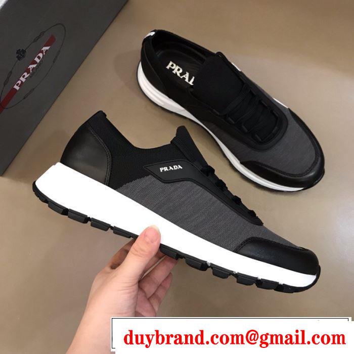 人気ストリートブランド新品 2019春夏は人気定番 プラダ PRADA ランニングシューズ 3色可選