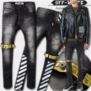 Hàng hóa sang trọng, đặt hàng qua thư skinny quần denim ngoài màu trắng