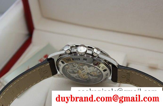 オメガスピードマスター プロフェッショナル腕時計レザーベルトブラウンomega speedmaster