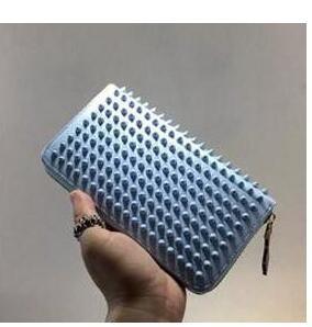 Màu độc đáo Christian Louboutin Christian Lubutan Panetone Ví da dài Light Blue_Christian Lubutan Christian Louboutin_ Thương hiệu giá rẻ (lớn nhất )