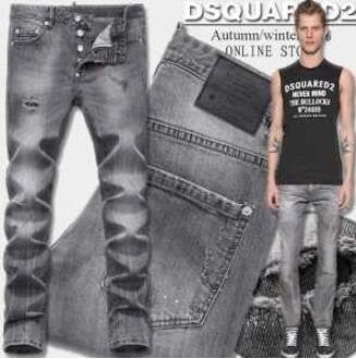 Silhouette là người đẹp Deeque Aerd Men Jeans Dsquared2 Denim Denim Tiêu đề Bánh mì Skinny nổi tiếng