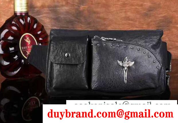 スッキリとしたクロムハーツウェストバッグ chrome hearts ボディバッグ２wayプレゼント
