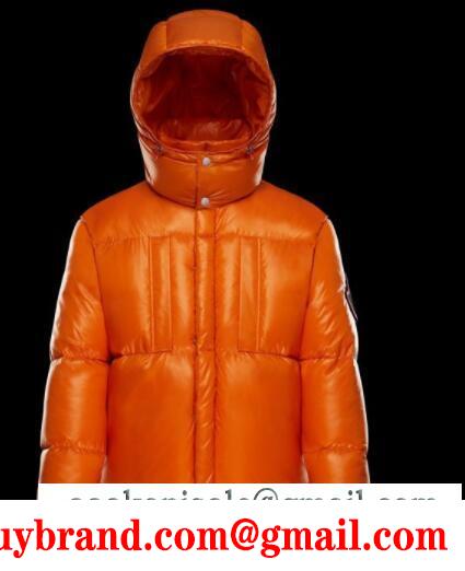 可愛いモンクレール レディースショートダウンジャケット moncler ダウンアウター オレンジ