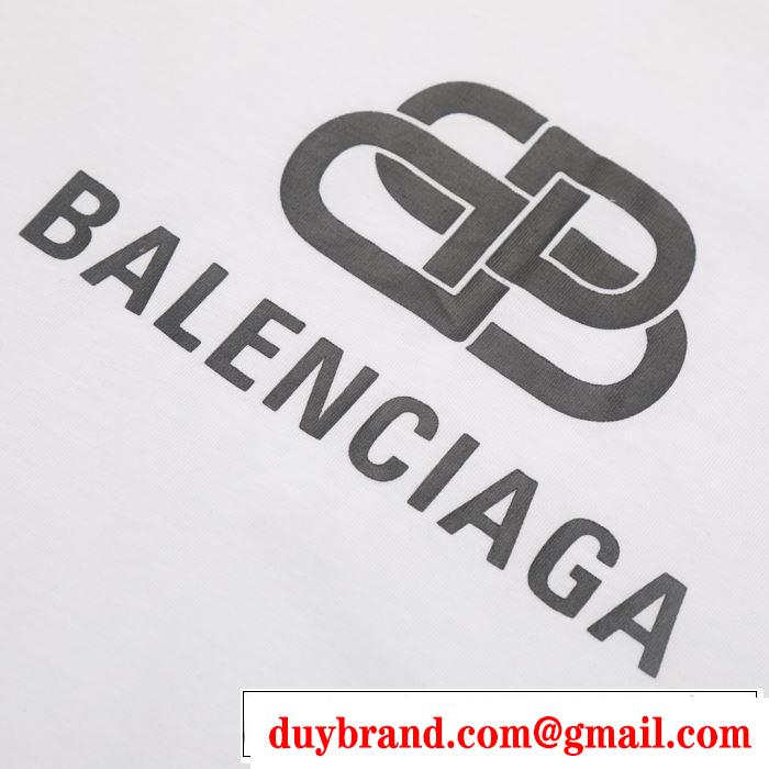 バレンシアガ BALENCIAGA 注目度が高まり最新コレクション2019春夏トレンドアイテム  多色可選 半袖Tシャツ 夏にぴったり上品