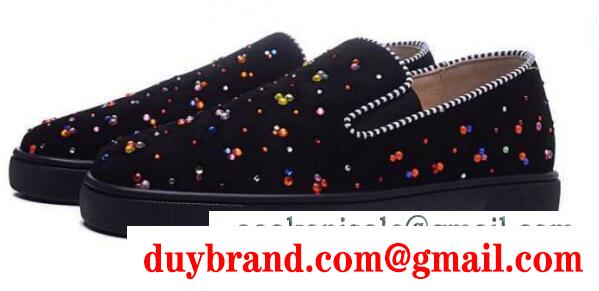 素敵な一足 louboutin mister academy ルブタンミスターアカデミーフラットスリッポンスエードスニーカー