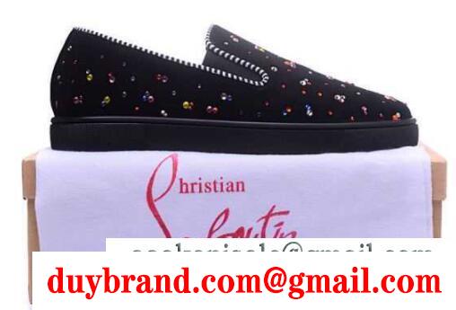 素敵な一足 louboutin mister academy ルブタンミスターアカデミーフラットスリッポンスエードスニーカー