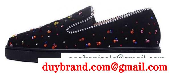 素敵な一足 louboutin mister academy ルブタンミスターアカデミーフラットスリッポンスエードスニーカー