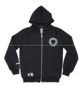 Đơn giản Chrome Hearts Parker New Chrome Hearts Zip Parker đổ mồ hôi trên màu đen